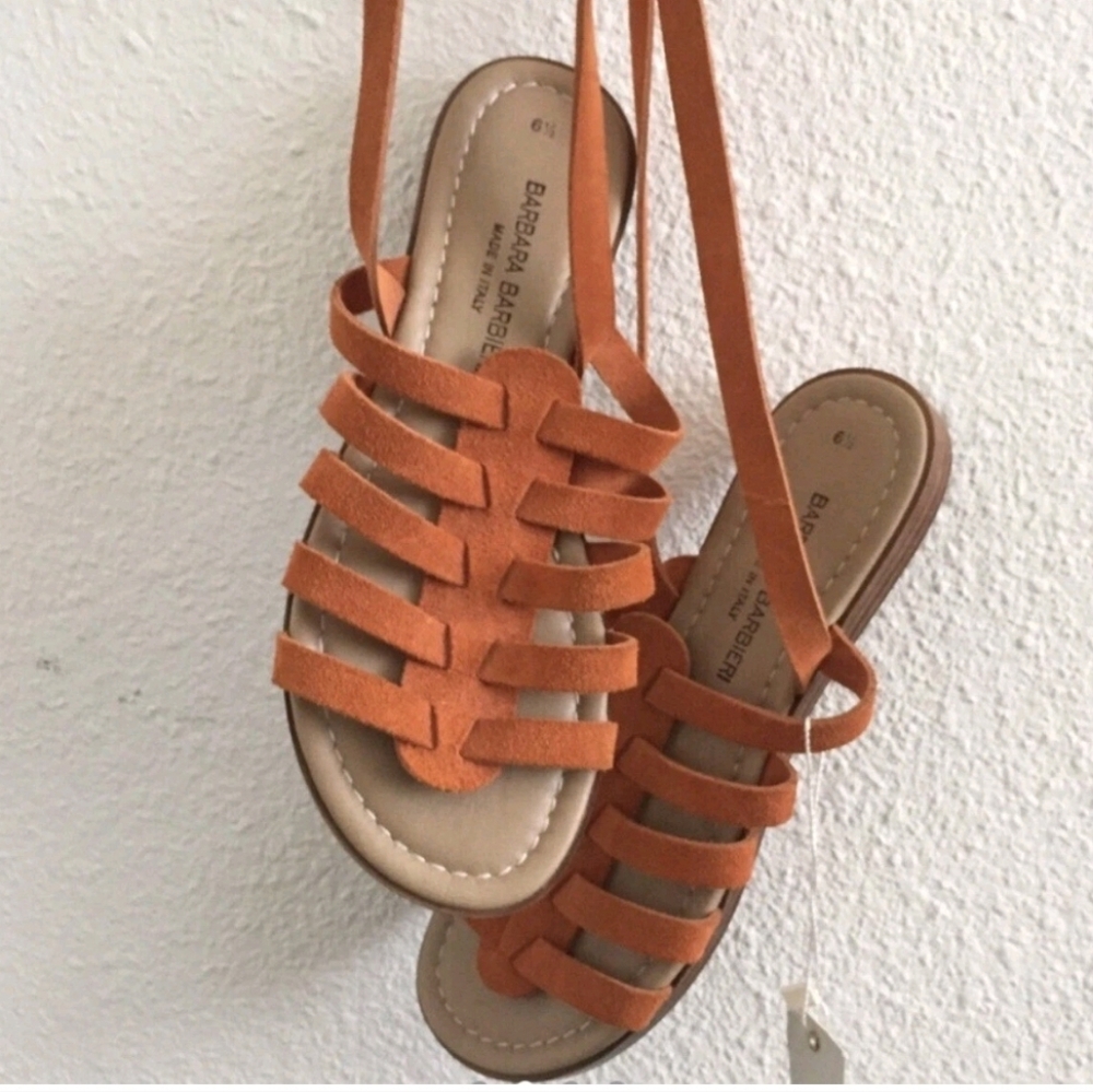 Barbara Bui Orange Strappy Sandals